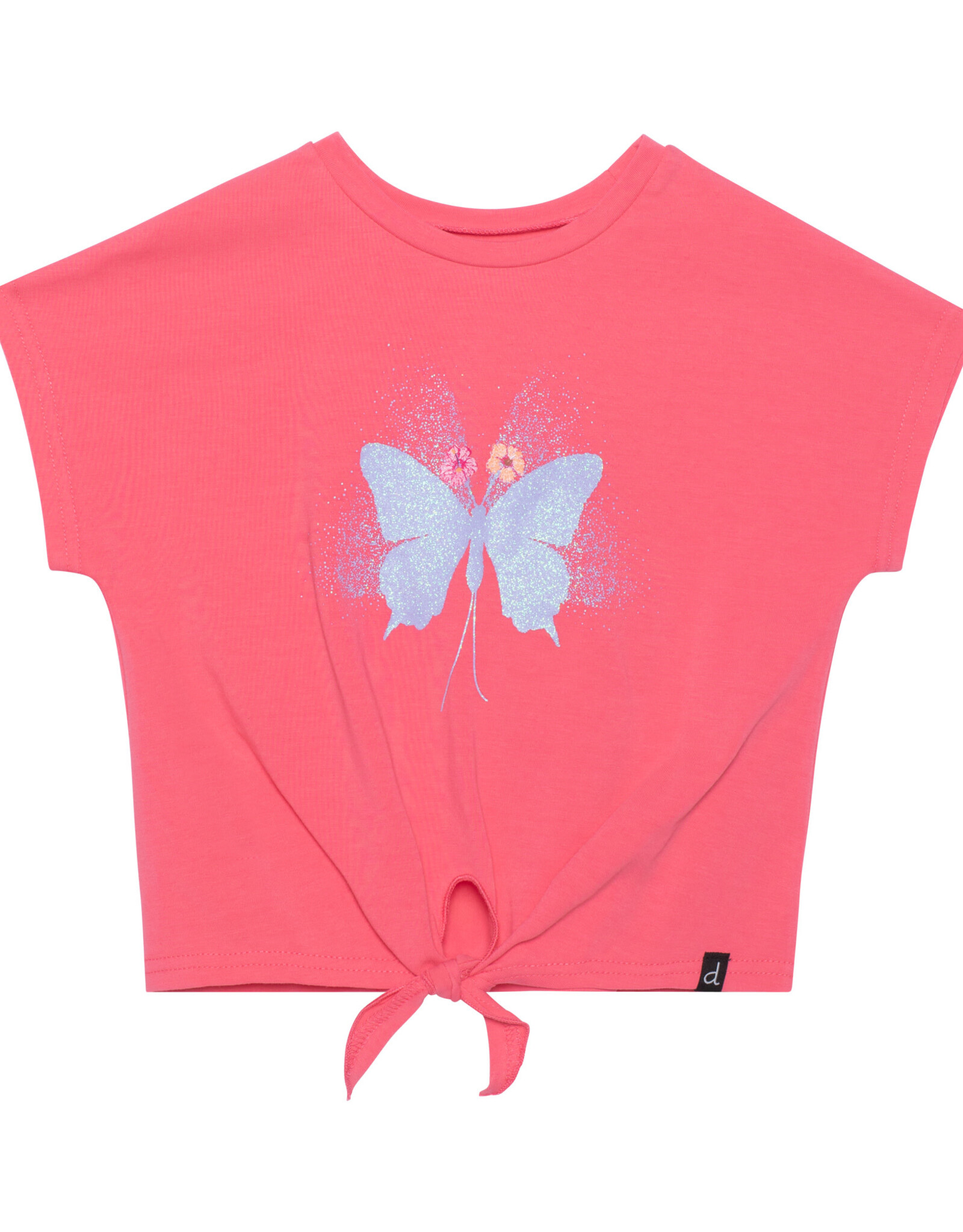 Deux Par Deux Pink Lemonade Knotted Short Sleeve