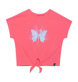 Deux Par Deux Pink Lemonade Knotted Short Sleeve