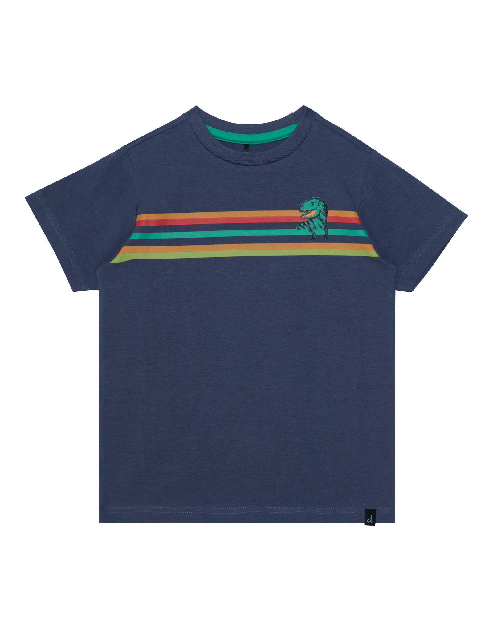 Deux Par Deux Blue Indigo Horizontal Stripe T-Shirt