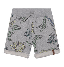 Deux Par Deux Light Grey Dino French Terry Short