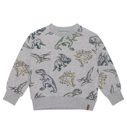 Deux Par Deux Light Grey Dino Sweatshirt