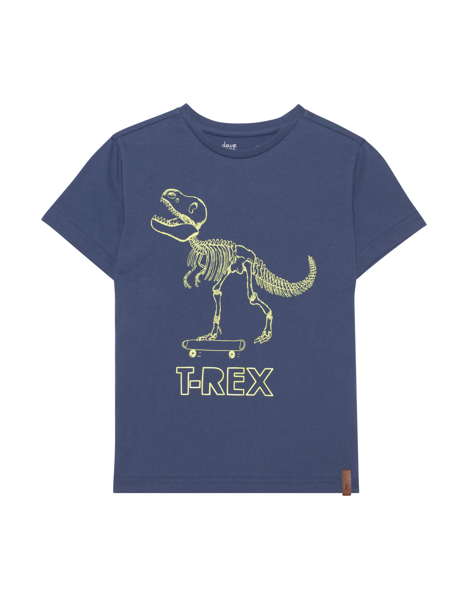 Deux Par Deux Blue Indigo T-Rex Jersey T-Shirt