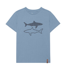Deux Par Deux Faded Denim Shark Jersey T-Shirt