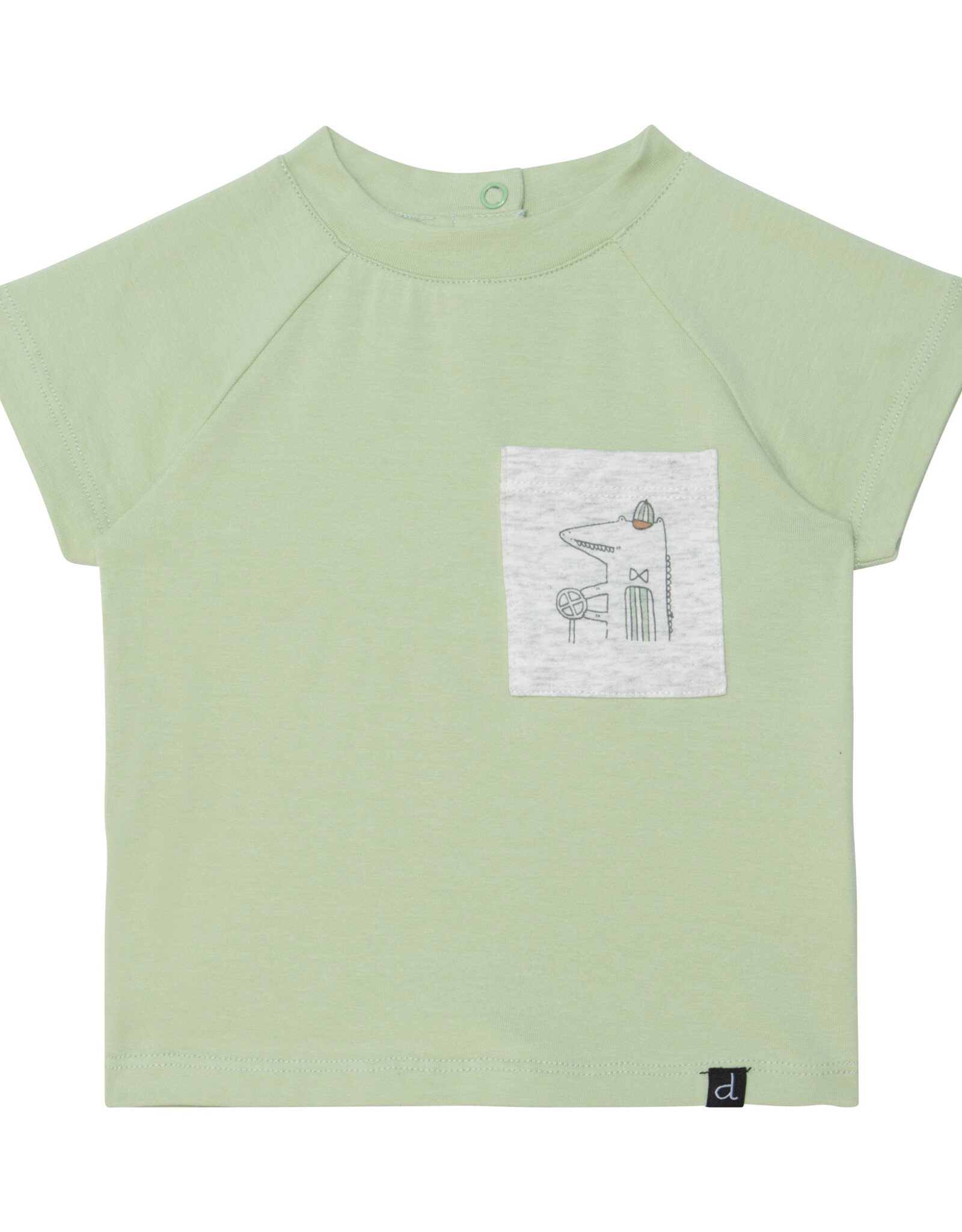 Deux Par Deux Green Crocodile Top & Short Set