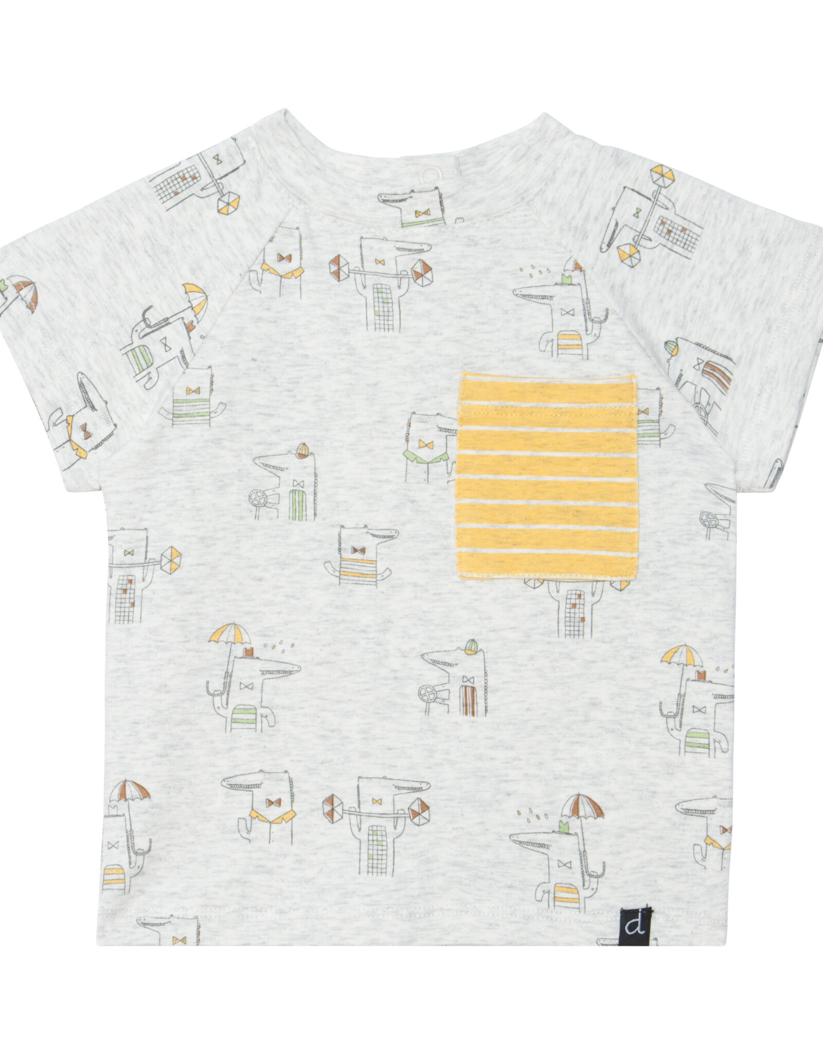 Deux Par Deux Gold Crocodile Top & Short Set