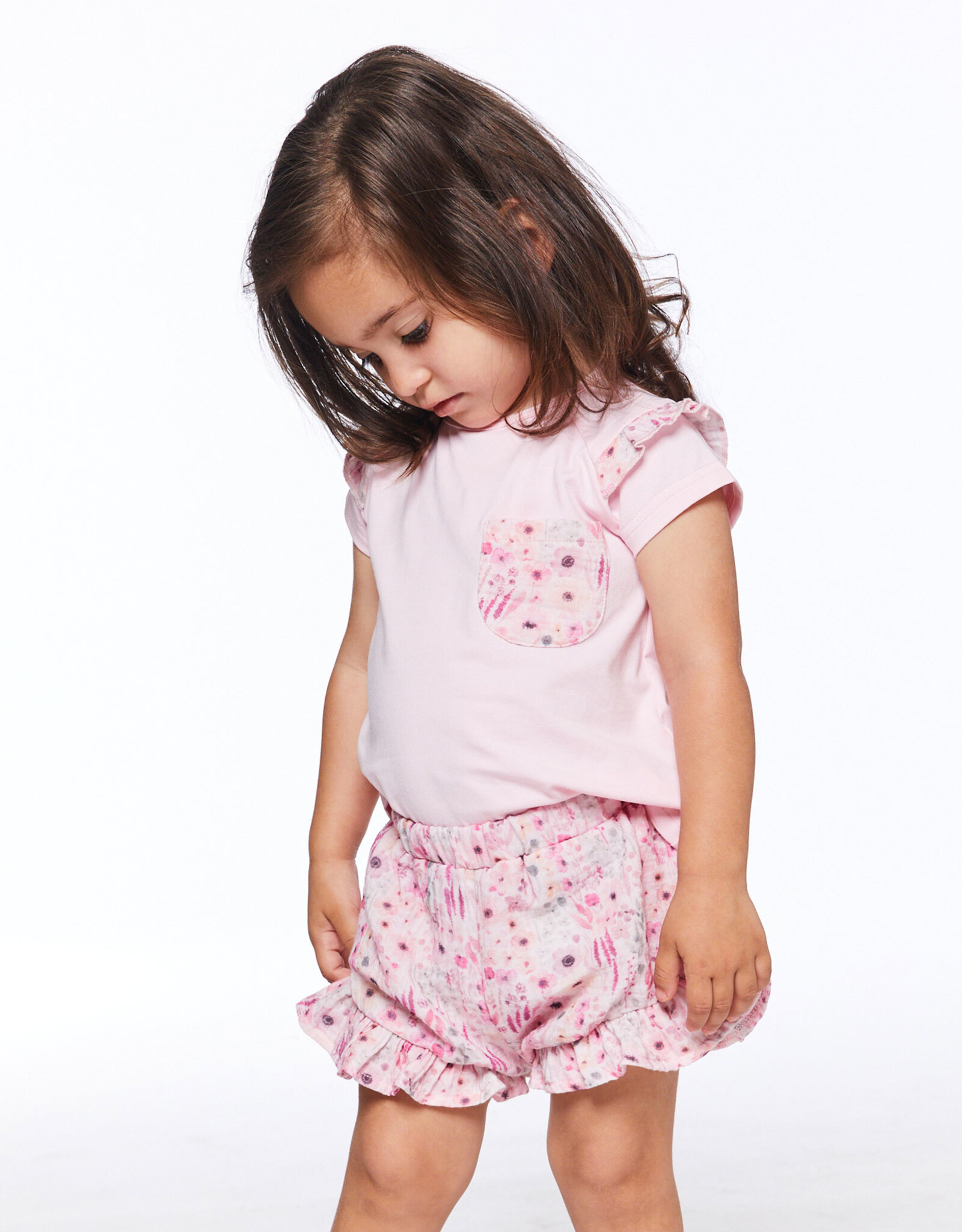 Deux Par Deux Romantic Flowers Shorts w/Frill