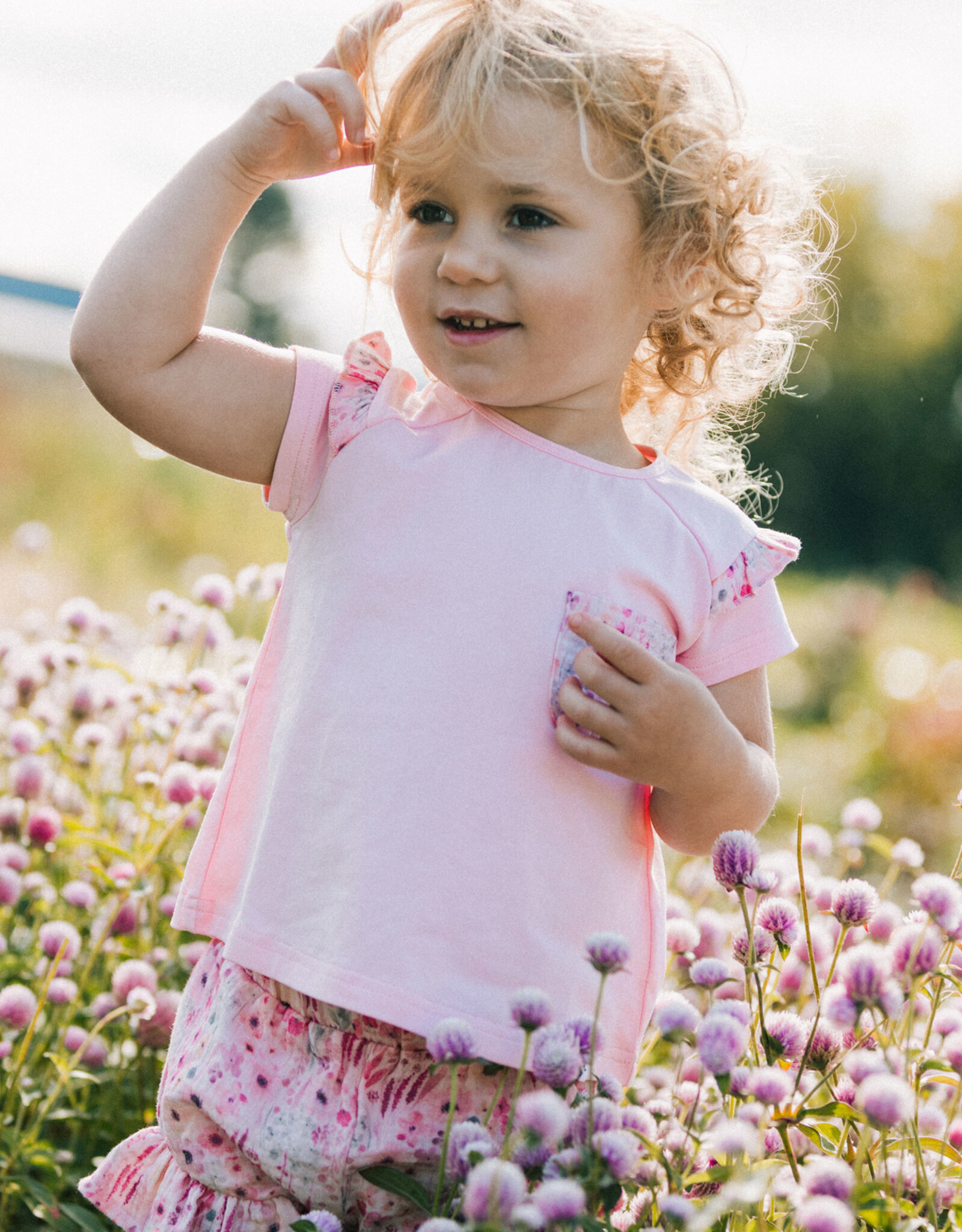 Deux Par Deux Romantic Flowers Shorts w/Frill