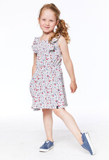 Deux Par Deux Oatmeal Flowers Sleeveless Dress w/Smocking