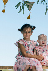 Deux Par Deux Botanical Flowers Romper/Frill