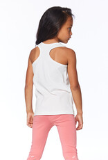 Deux Par Deux Off White Tank w/Lace Detail