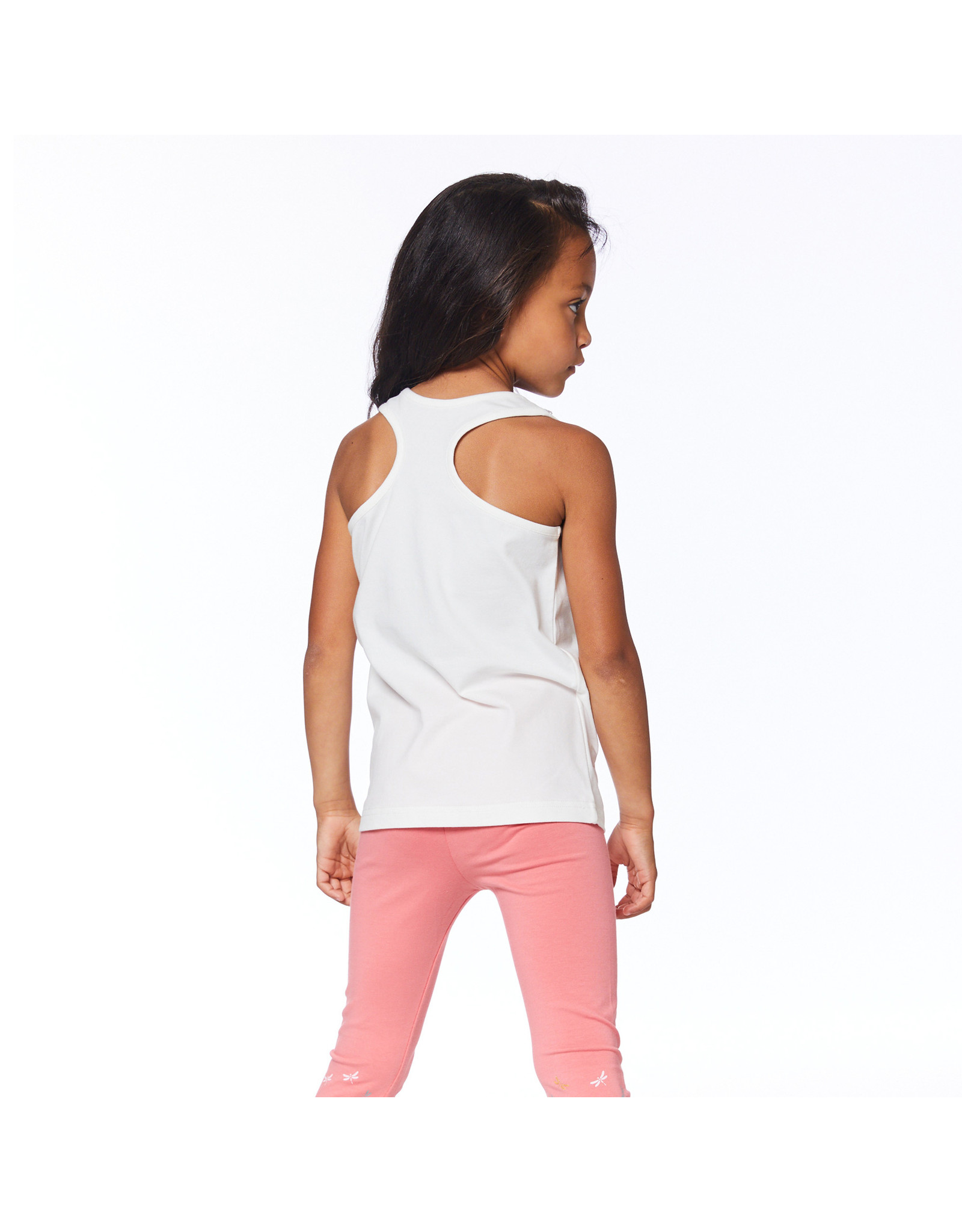 Deux Par Deux Off White Tank w/Lace Detail