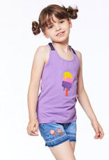 Deux Par Deux African Violet Tank Top w/Mesh