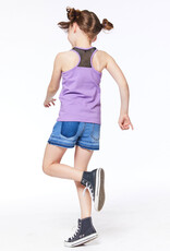 Deux Par Deux African Violet Tank Top w/Mesh