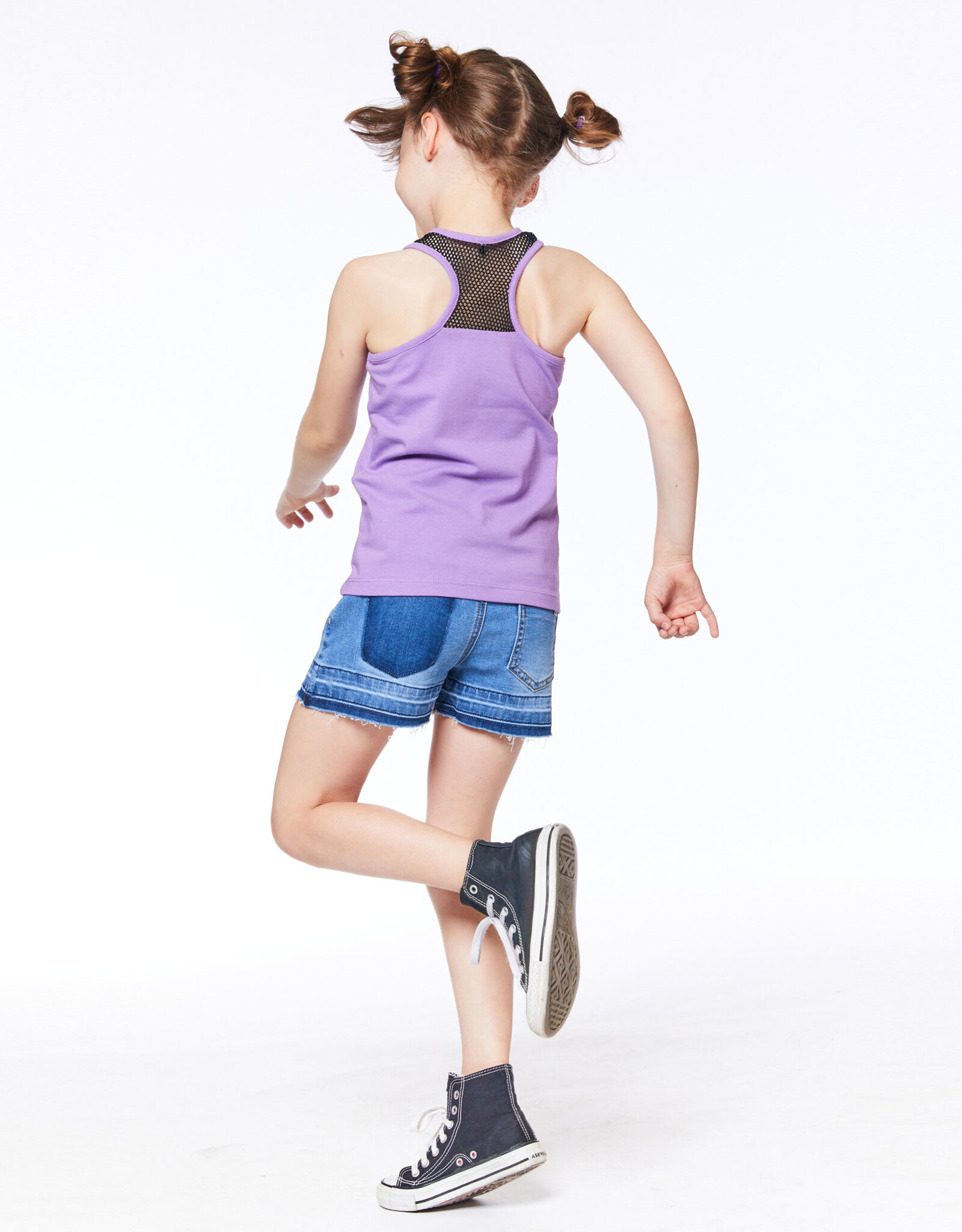 Deux Par Deux African Violet Tank Top w/Mesh