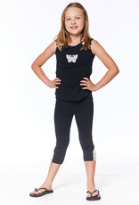 Deux Par Deux Anthracite Capri with Detail Hem