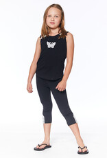 Deux Par Deux Anthracite Tank with Crochet Detailing