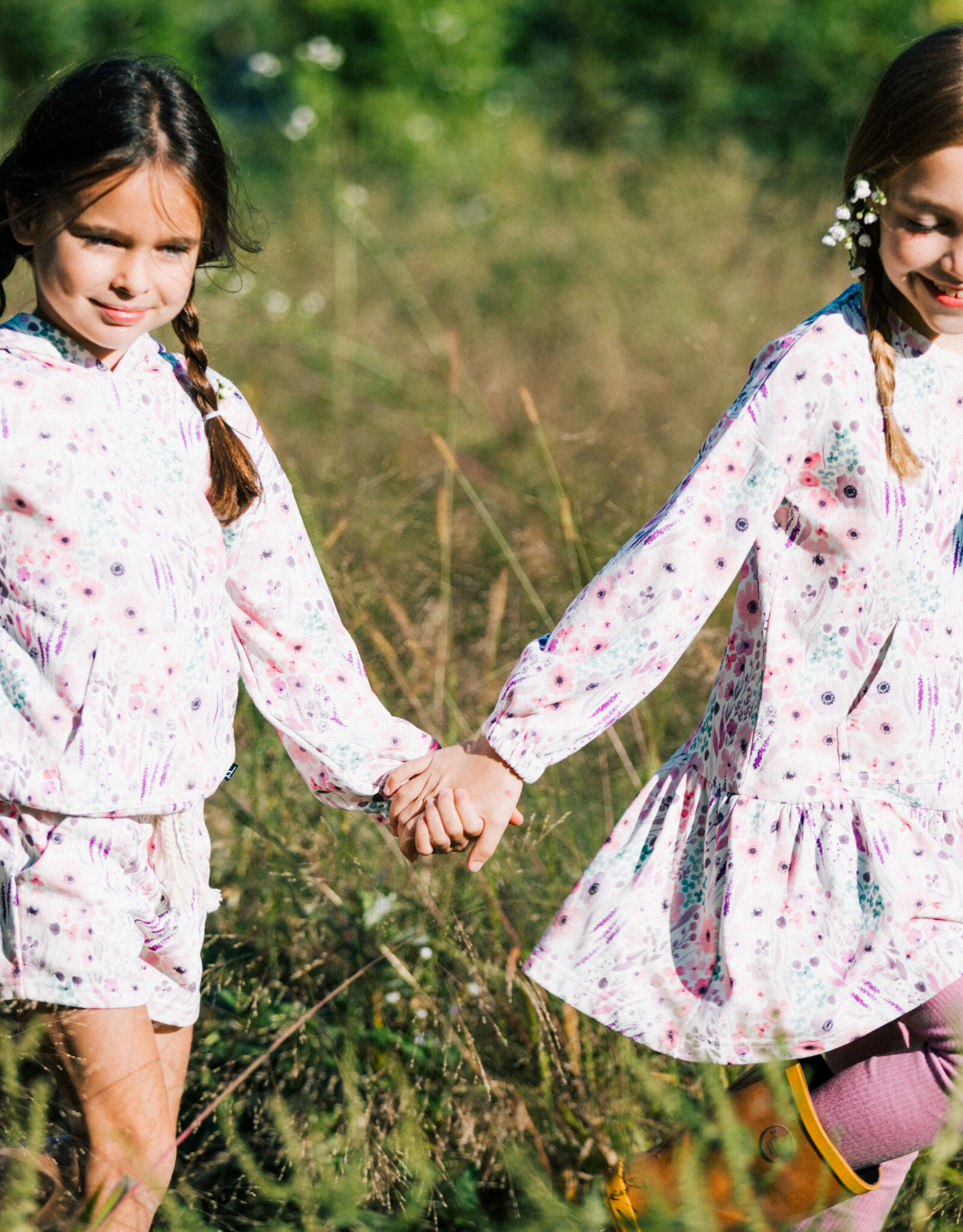Deux Par Deux Watercolor Flower Hoodie