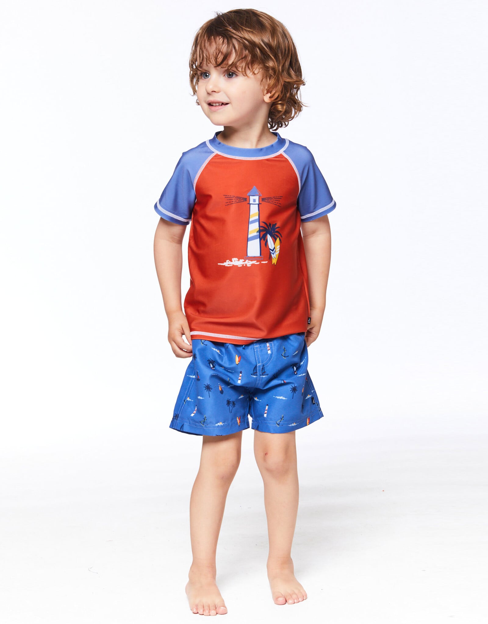 Deux Par Deux Light House Short Sleeve Rashguard