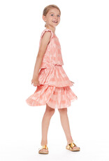 Deux Par Deux Candlelight Peach Short Sleeve Layers Dress