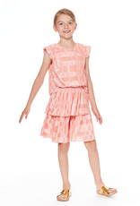 Deux Par Deux Candlelight Peach Short Sleeve Layers Dress