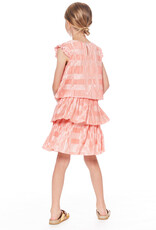 Deux Par Deux Candlelight Peach Short Sleeve Layers Dress