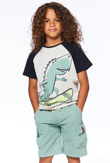 Deux Par Deux Granite Green Bermuda Cargo Short