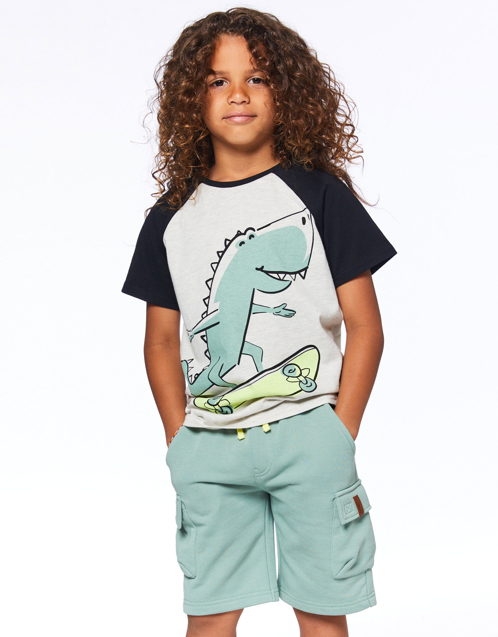 Deux Par Deux Granite Green Bermuda Cargo Short