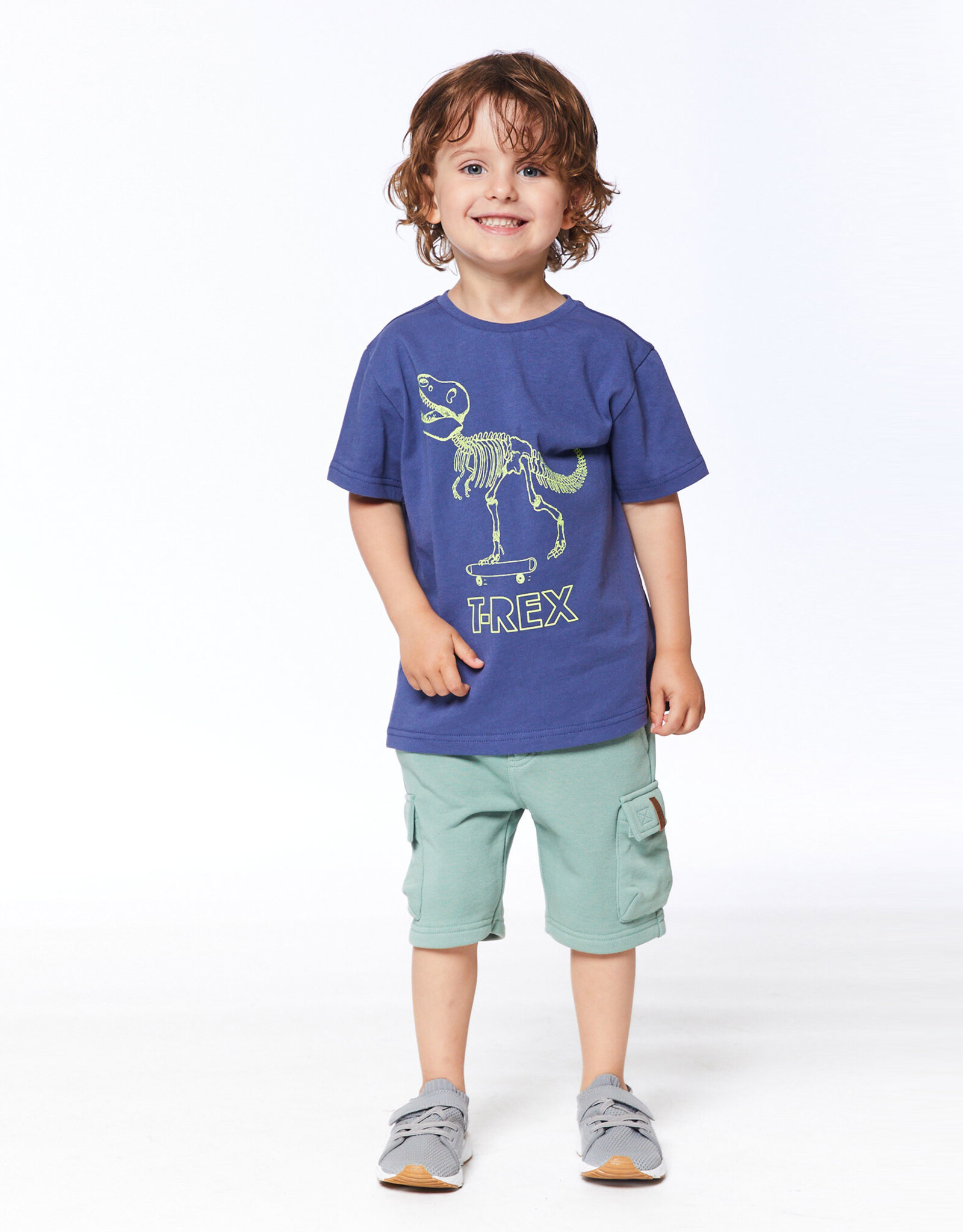Deux Par Deux Granite Green Bermuda Cargo Short
