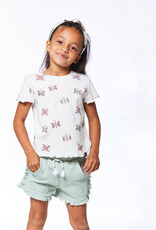 Deux Par Deux Frosty Green Shorts w/Frill