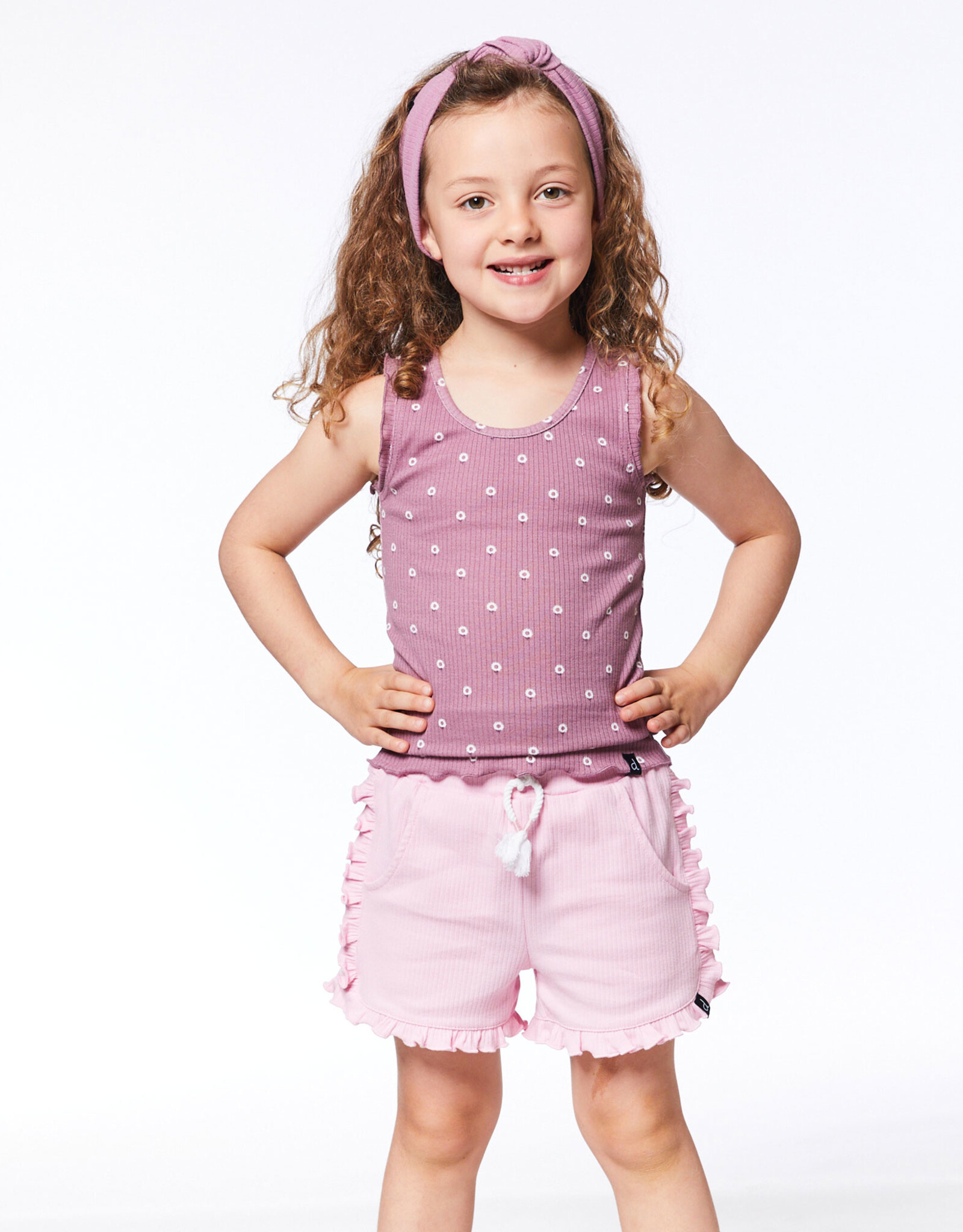 Deux Par Deux Cameo Pink Shorts w/Frill