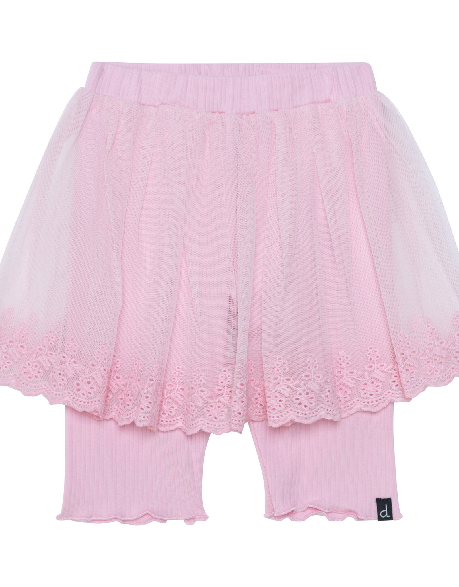 Deux Par Deux Cameo Pink Lace Skirt w/Biker Short