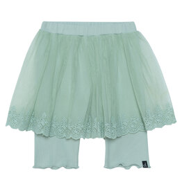 Deux Par Deux Frosty Green Lace Skirt w/Biker Short