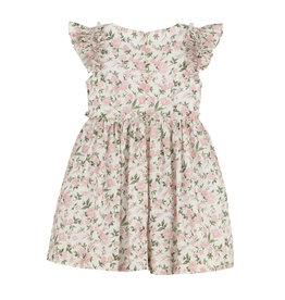 Casero Floral Smock Ruffles Dress