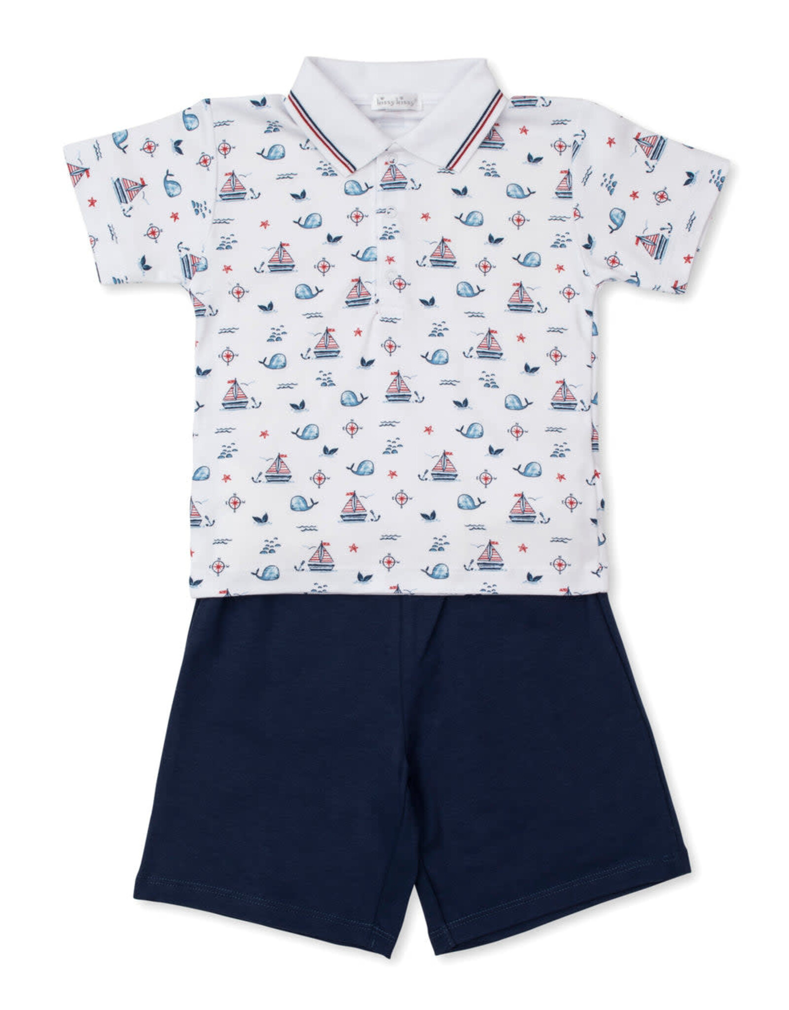 Kissy Kissy Sails n Whales Bermuda Set