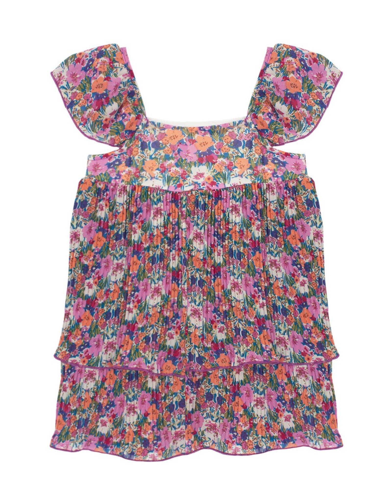 Mabel & Honey Piece of Cake Pleated Chiffon Dress