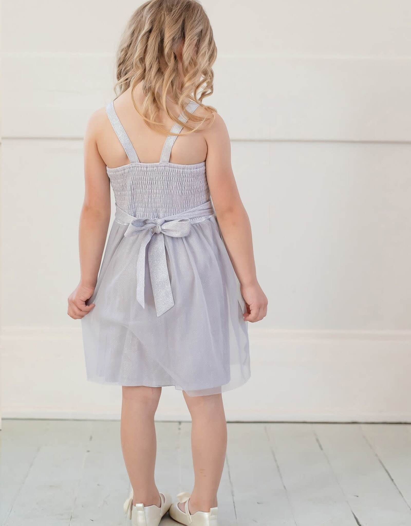 Isobella & Chloe Pixie Dust Sparkly Knit and Tulle Dress