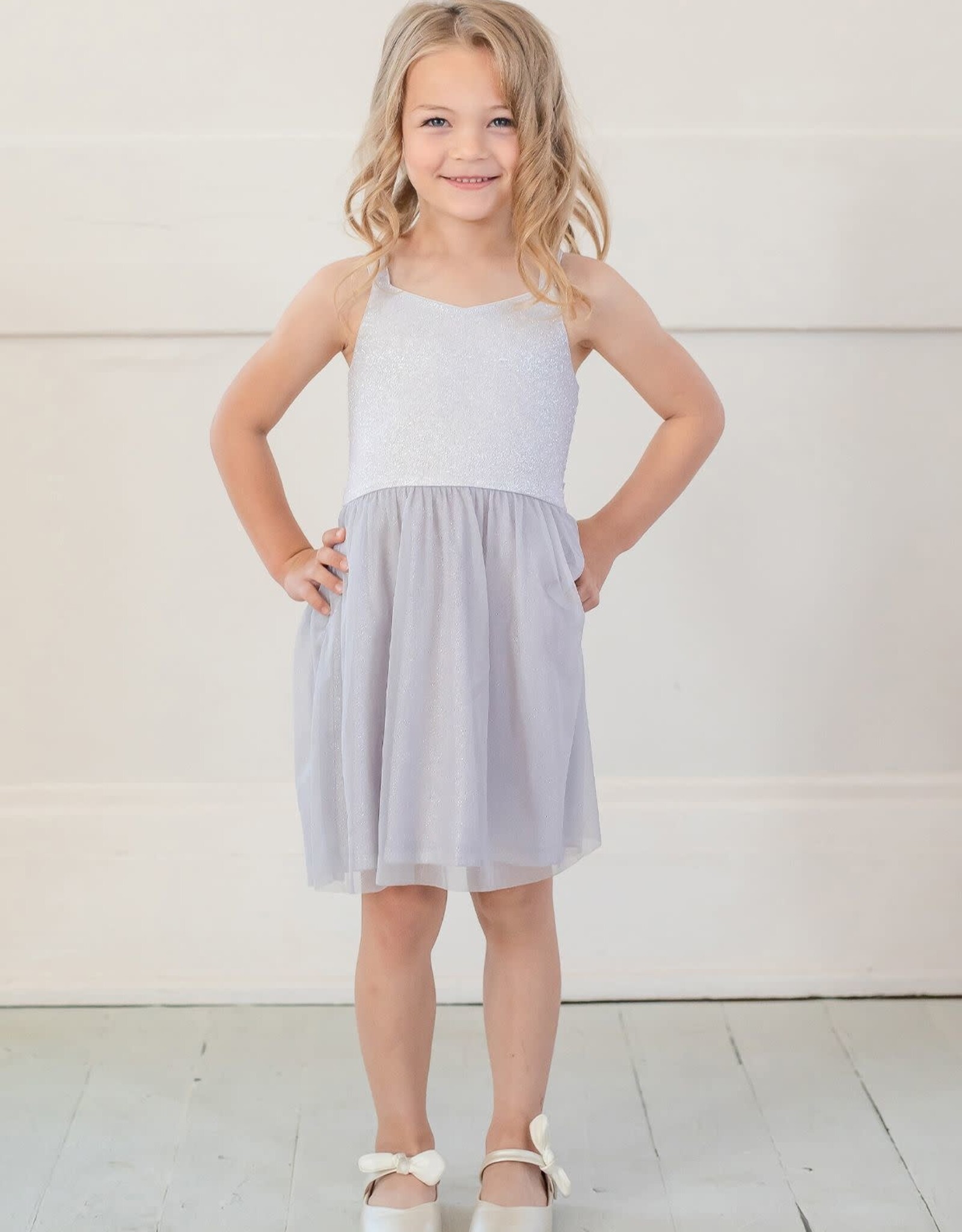 Isobella & Chloe Pixie Dust Sparkly Knit and Tulle Dress