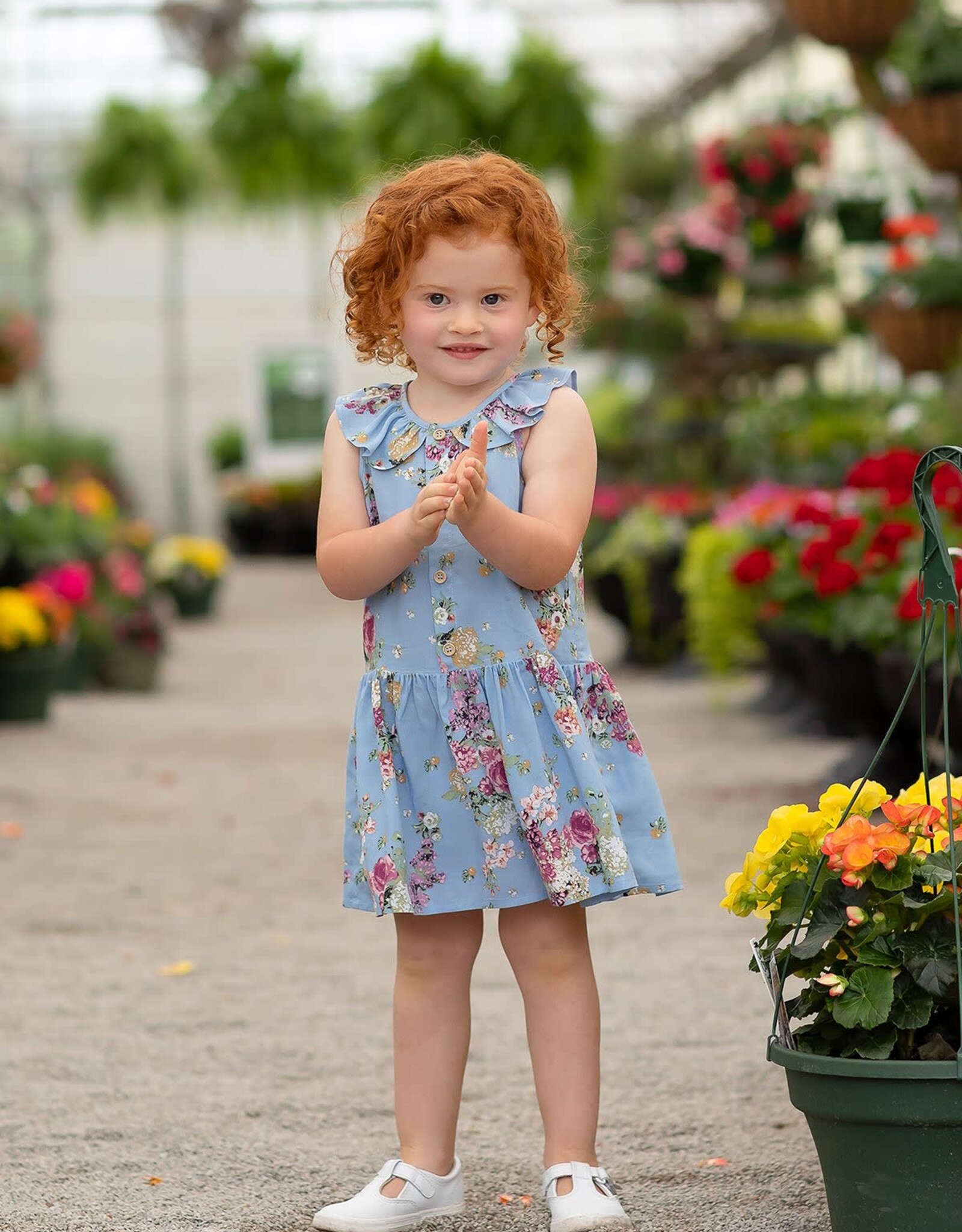 Mabel & Honey Duchess Floral Sleeveless Rayon Dress