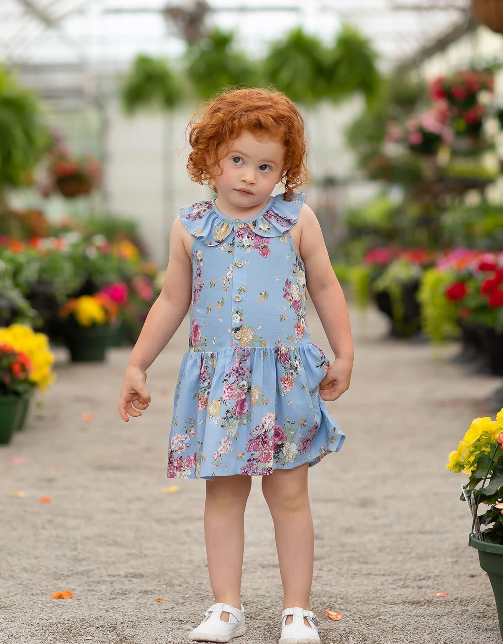 Mabel & Honey Duchess Floral Sleeveless Rayon Dress