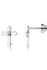 Cherished Moments Sterling Silver Cross Earrings
