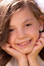 Cherished Moments Sterling Silver Open Infinity Cross Earring with Screw Back