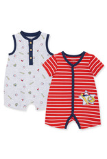 Little Me Baseball Rompers 2-Pack