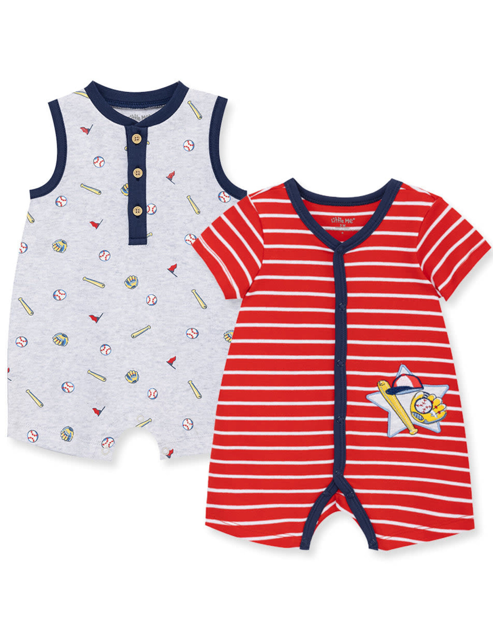 Little Me Baseball Rompers