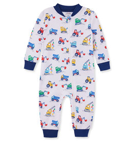 Little Me Construction Zip Front Pajama