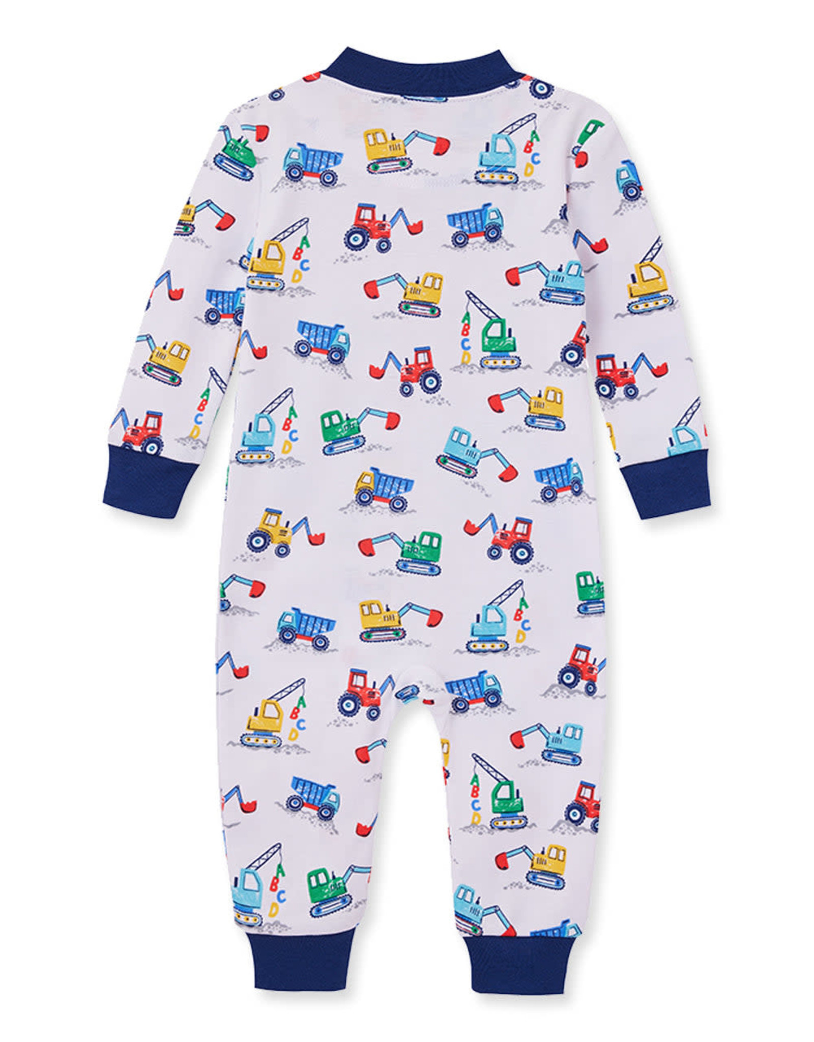 Little Me Construction Zip Front Pajama