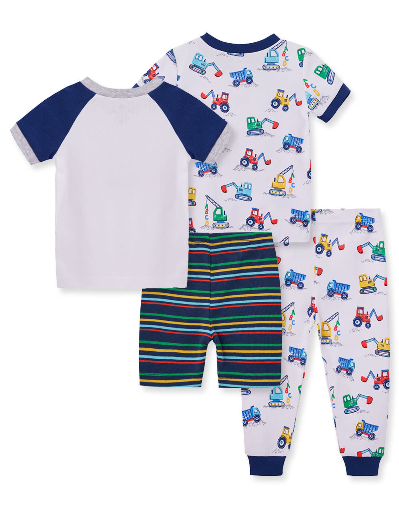 Little Me Construction 4-Piece Pajama Set