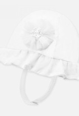 Mayoral White Tulle Detailed Sun Hat