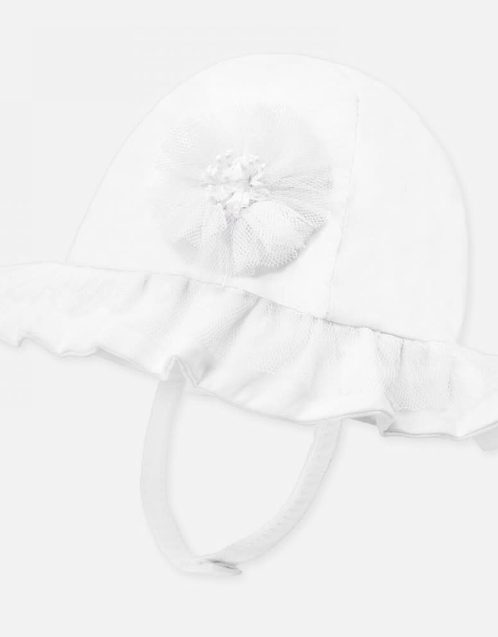 Mayoral White Tulle Detailed Sun Hat