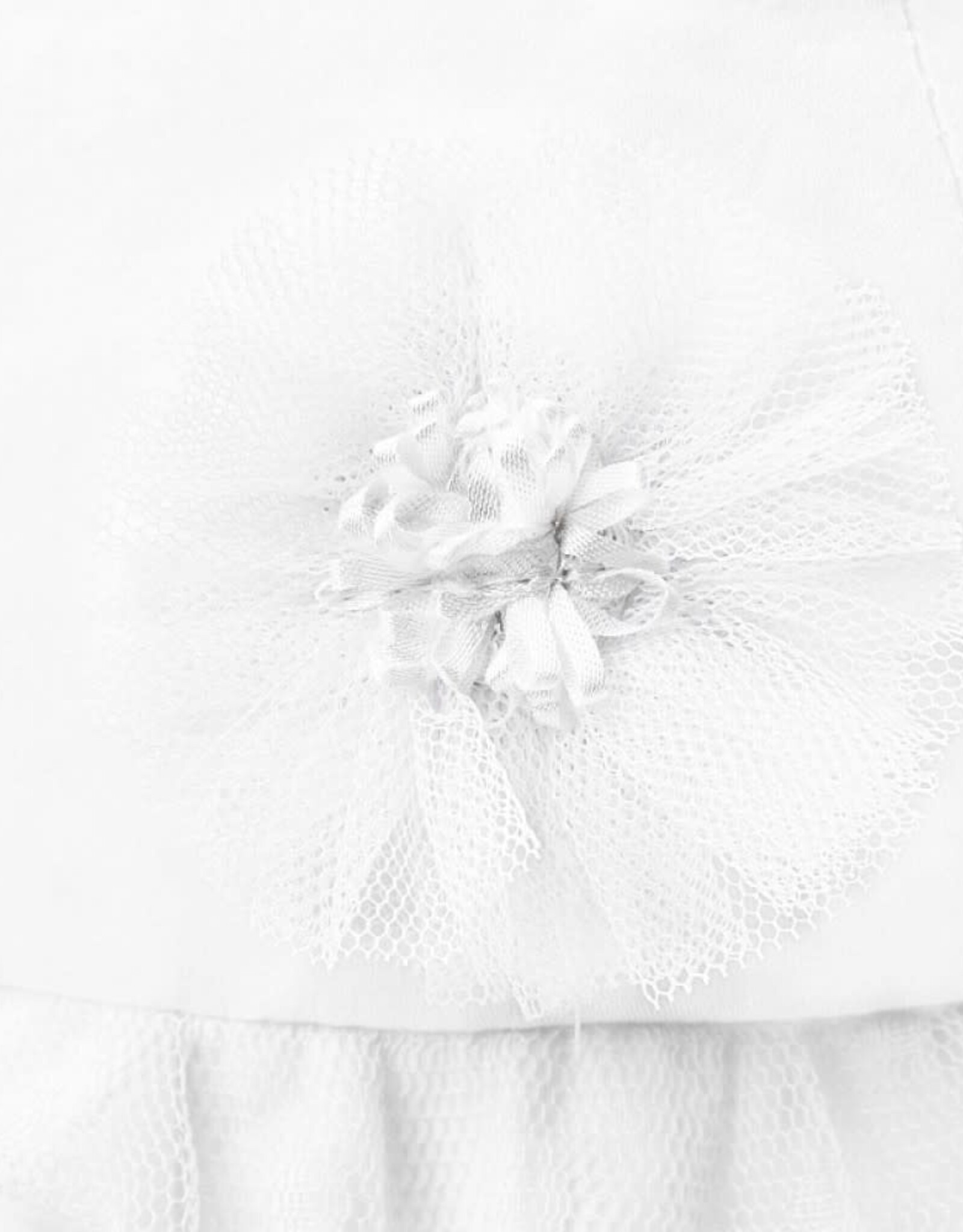 Mayoral White Tulle Detailed Sun Hat