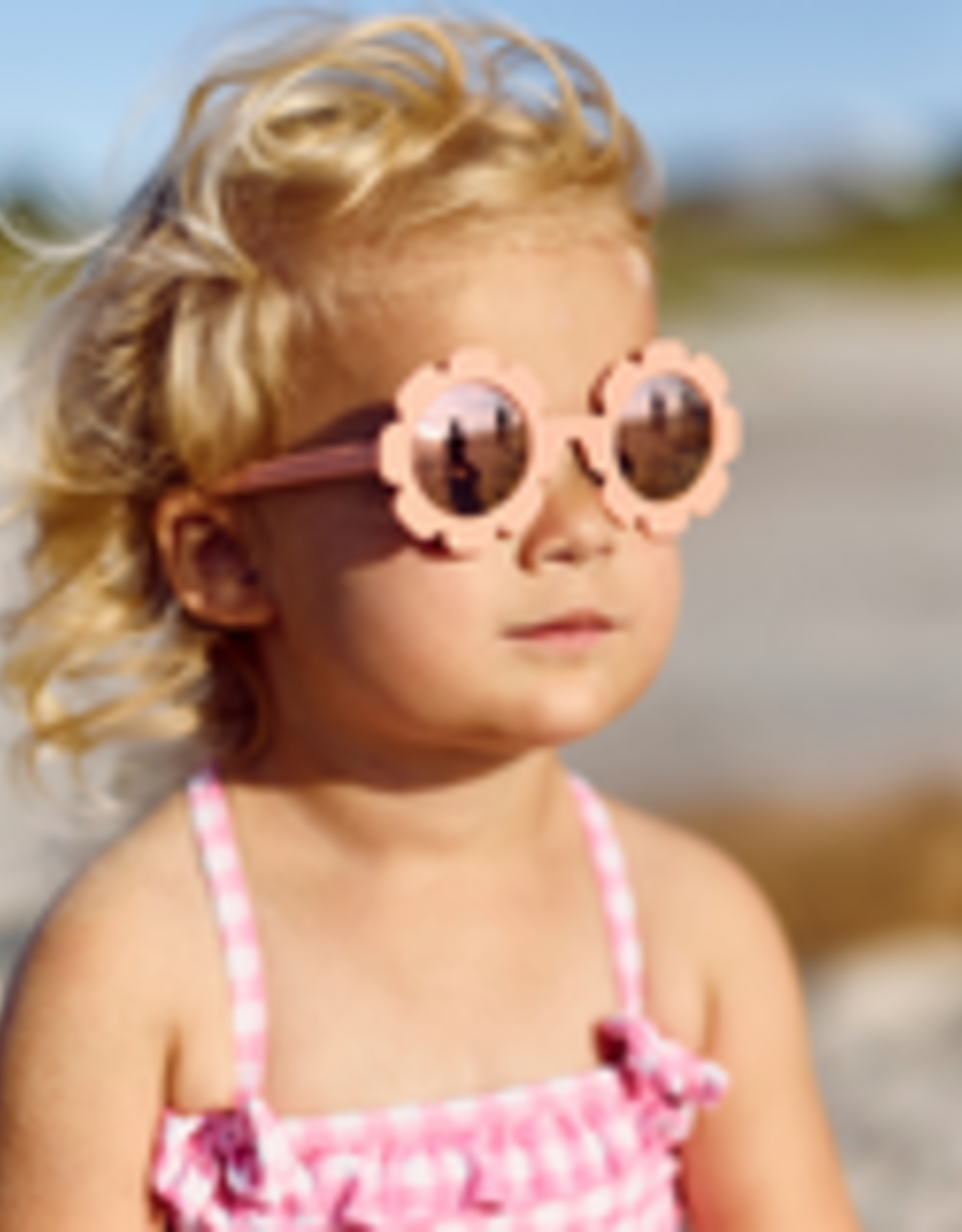 Babiators Polarized Flower: Peachy Keen with Rose Gold Mirrored Lenses